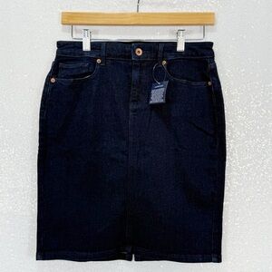Lands’ End Dark Wash Denim Jean Skirt Women’s Size 2P Petite